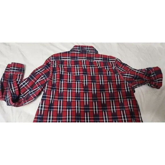 LRL Lauren Jeans Co Ralph Lauren Women's Size XL Plaid Shirt Button Up Red Plaid - Picture 3 of 7